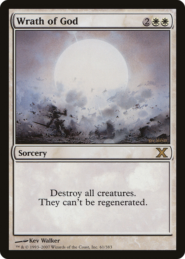 FOIL Wrath of God (10E-061) - Tenth Edition - Magic The Gathering