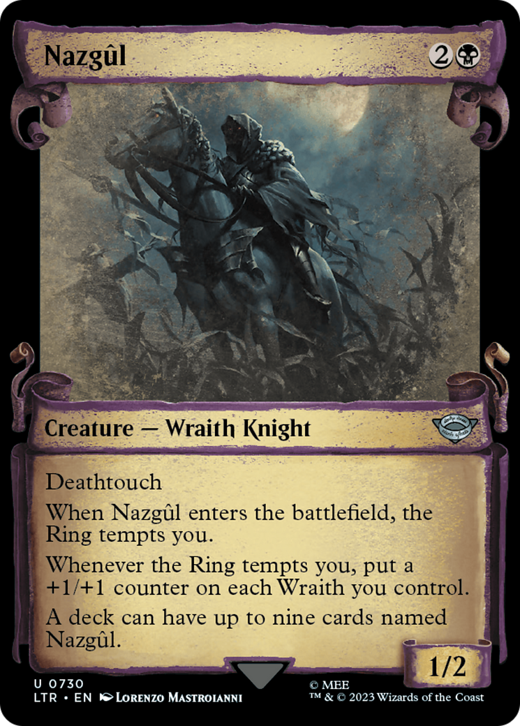 FOIL Nazgul (0730) (Showcase Scrolls) (LTR-730) - The Lord of the Rings: Tales of Middle-earth - Magic The Gathering