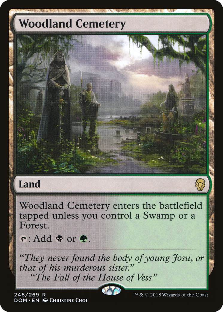 FOIL Woodland Cemetery (DOM-248) - Dominaria - Magic The Gathering