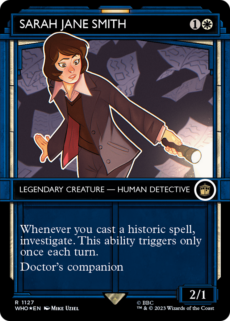 FOIL Sarah Jane Smith (Showcase) (Surge Foil) (WHO-1127) - Doctor Who - Magic The Gathering