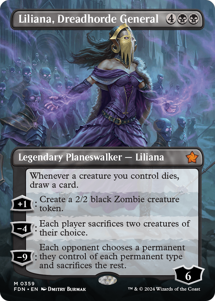 FOIL Liliana, Dreadhorde General (FDN-359) - Foundations - Magic The Gathering