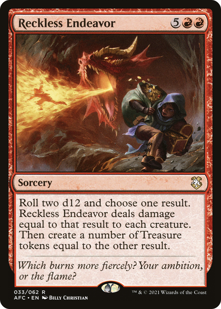 Reckless Endeavor (AFC-033) - Forgotten Realms Commander - Magic The Gathering