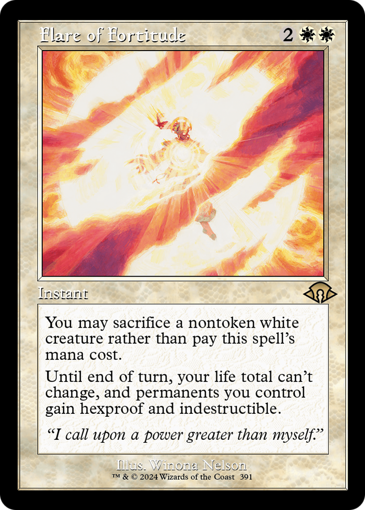 FOIL Flare of Fortitude (Retro Frame) (MH3-391) - Modern Horizons 3 - Magic The Gathering