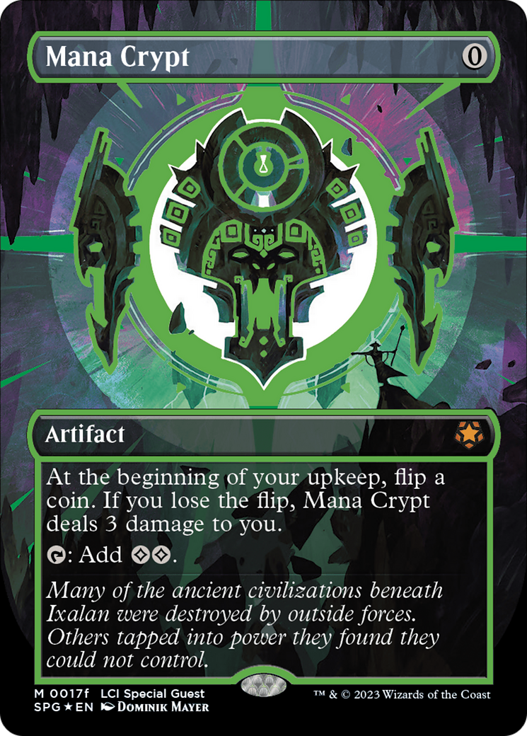 FOIL Mana Crypt (0017f) (Borderless) (SPG-17F) - Special Guests - Magic The Gathering