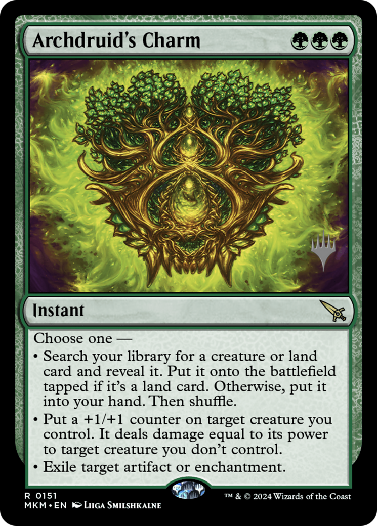 FOIL Archdruid's Charm (PPMKM-151P) - Murders at Karlov Manor Promos - Magic The Gathering