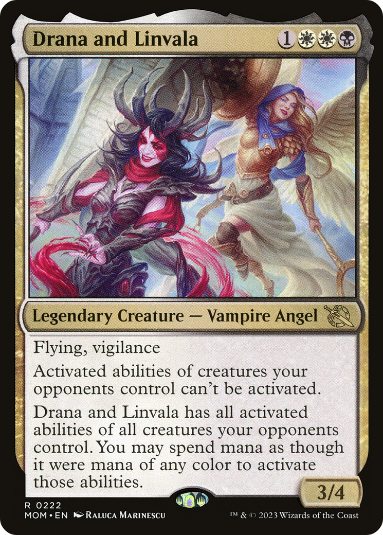 FOIL Drana and Linvala (MOM-222) - March of the Machine - Magic The Gathering