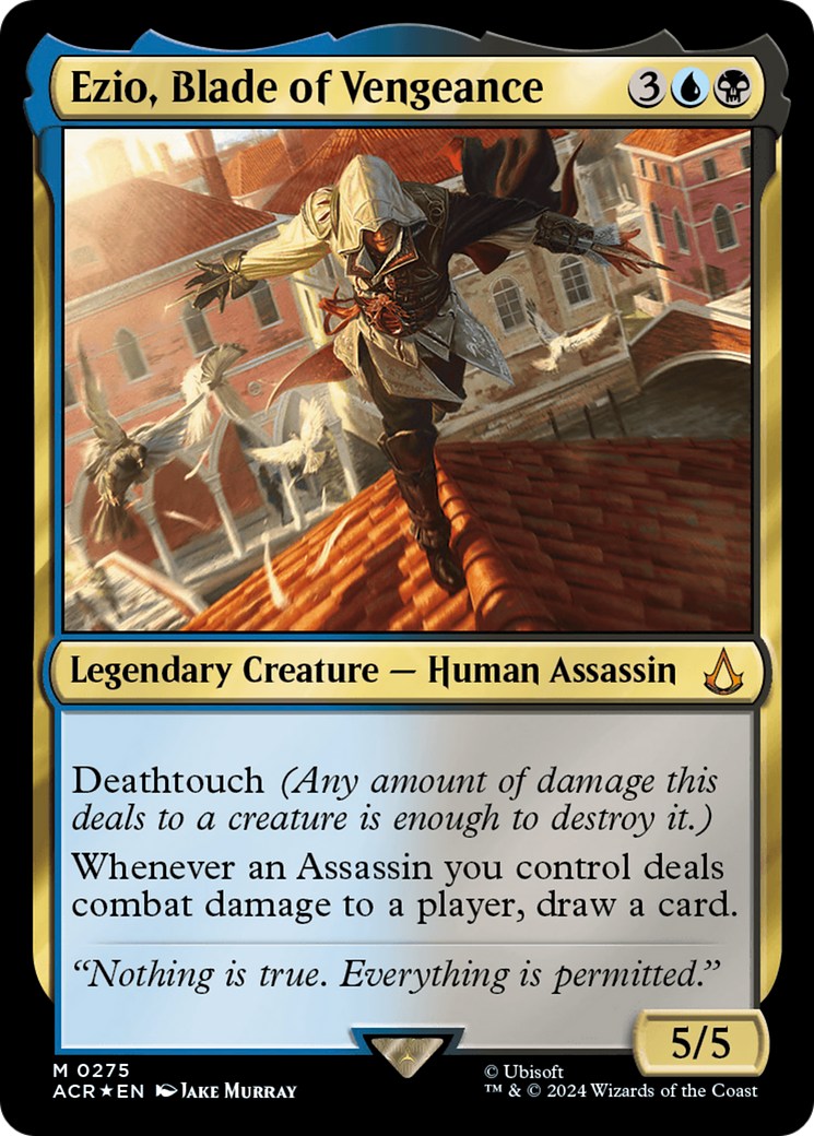FOIL Ezio, Blade of Vengeance (ACR-275) - Assassin's Creed - Magic The Gathering