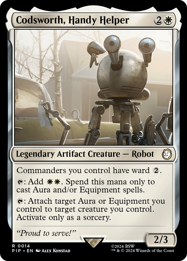FOIL Codsworth, Handy Helper (PIP-014) - Fallout - Magic The Gathering
