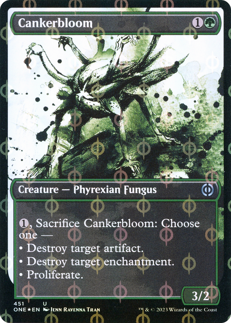 FOIL Cankerbloom (Showcase) (Step-and-Compleat Foil) (ONE-451) - Phyrexia: All Will Be One - Magic The Gathering