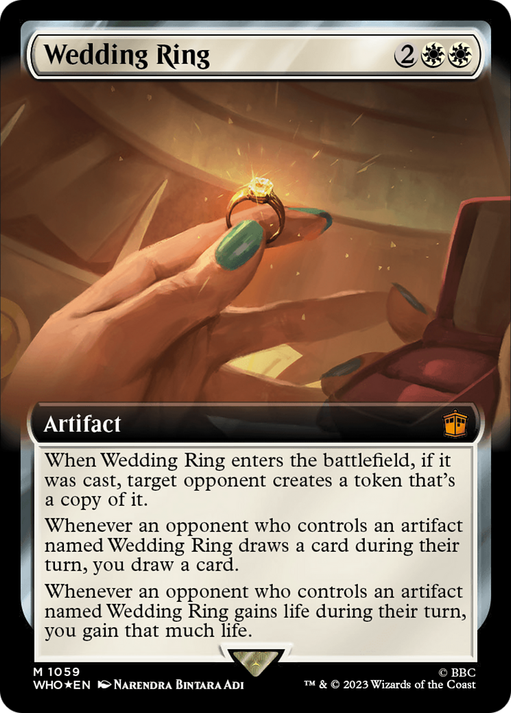 FOIL Wedding Ring (Extended Art) (Surge Foil) (WHO-1059) - Doctor Who - Magic The Gathering
