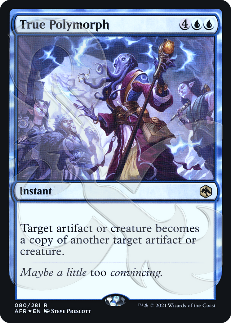 FOIL True Polymorph (AFR&-80A) - Adventures in the Forgotten Realms Promos - Magic The Gathering