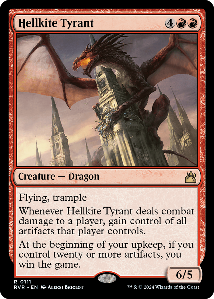FOIL Hellkite Tyrant (RVR-111) - Ravnica Remastered - Magic The Gathering