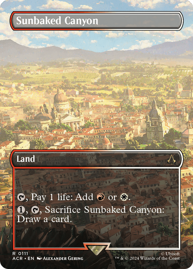 Sunbaked Canyon (Borderless) (ACR-111) - Assassin's Creed - Magic The Gathering