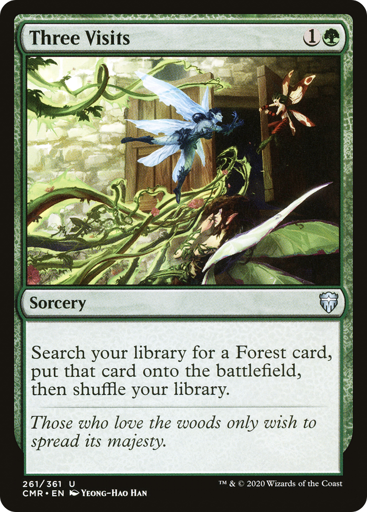 FOIL Three Visits (CMR-261) - Commander Legends - Magic The Gathering
