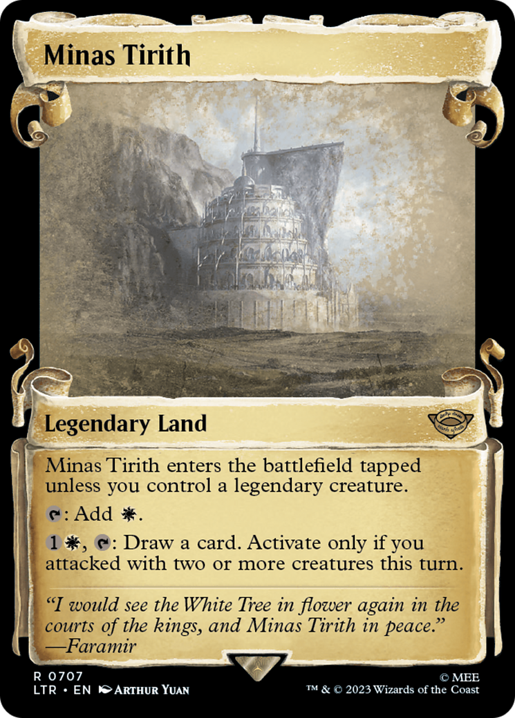 Minas Tirith (Showcase Scrolls) (LTR-707) - The Lord of the Rings: Tales of Middle-earth - Magic The Gathering