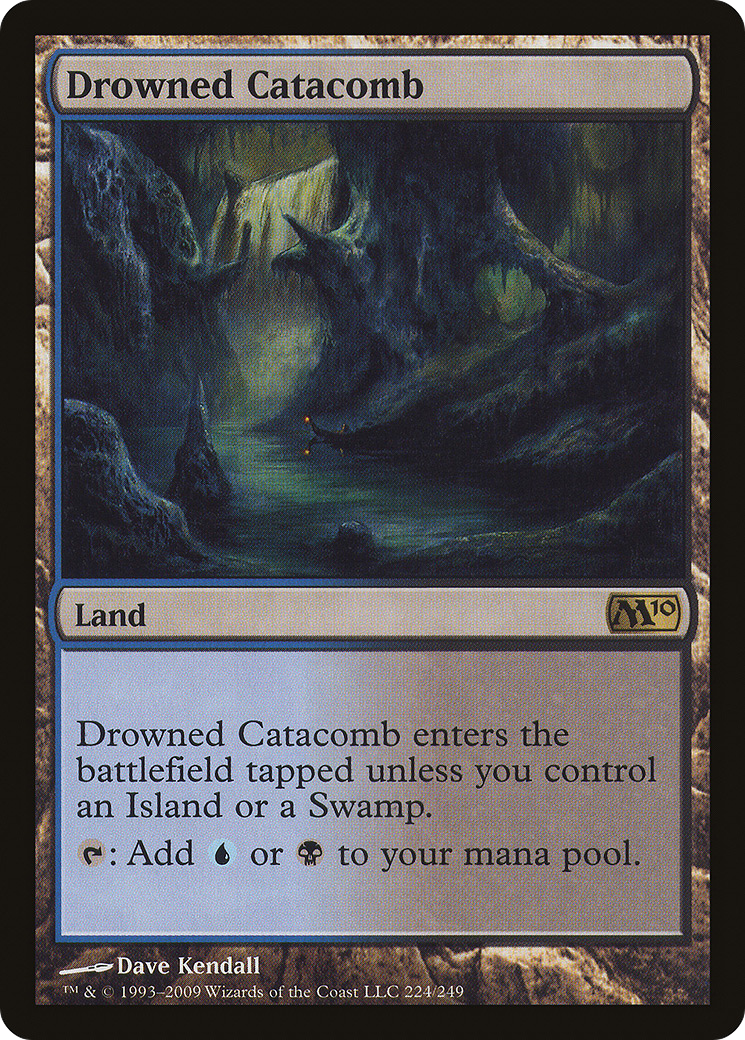 FOIL Drowned Catacomb (M10-224) - Magic 2010 - Magic The Gathering