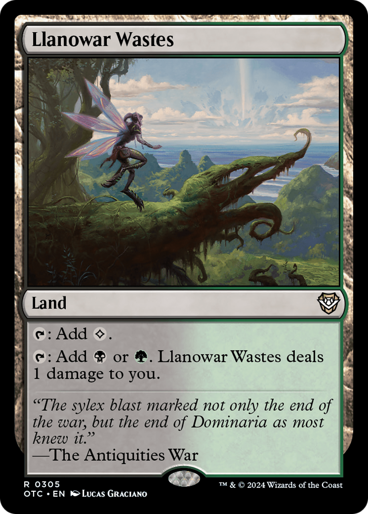 Llanowar Wastes (OTC-305) - Outlaws of Thunder Junction Commander - Magic The Gathering