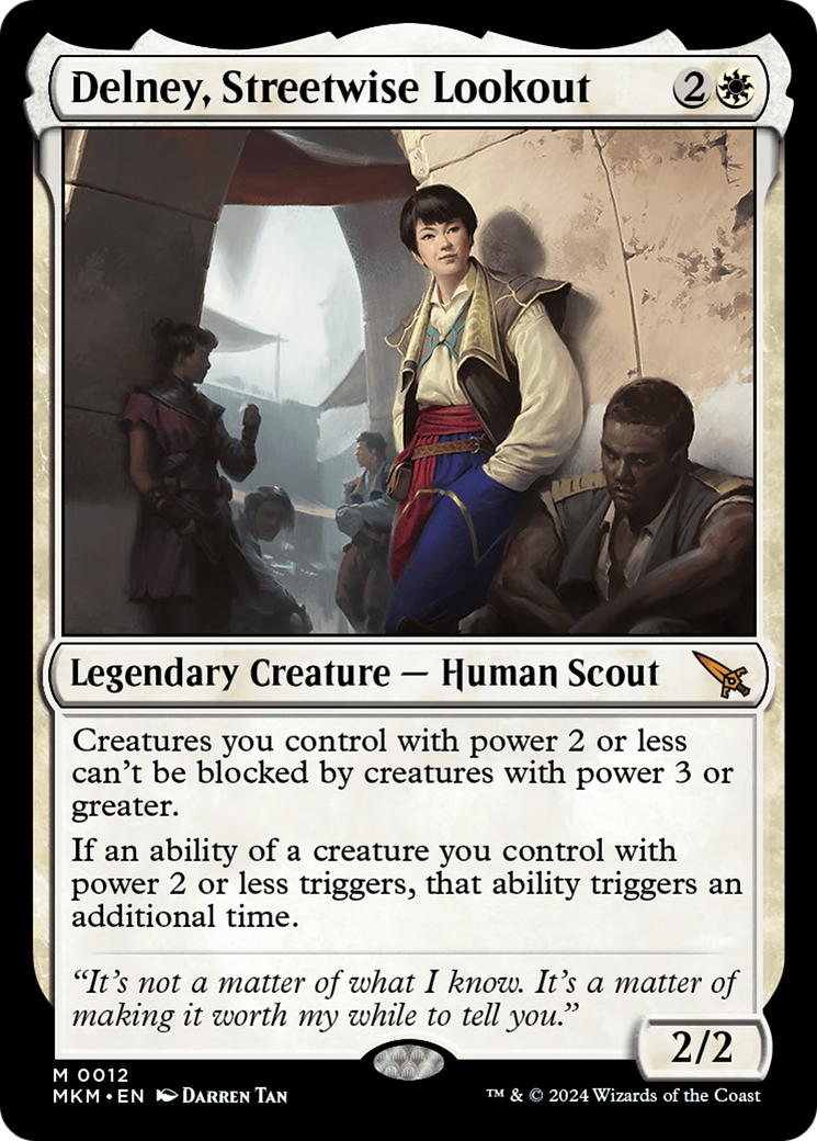 FOIL Delney, Streetwise Lookout (MKM-012) - Murders at Karlov Manor - Magic The Gathering