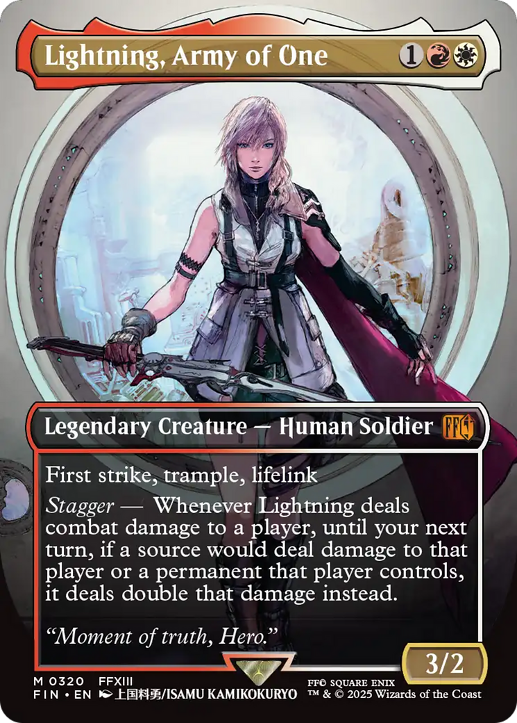 FOIL Lightning, Army of One (FIN-320) - FINAL FANTASY - Magic The Gathering