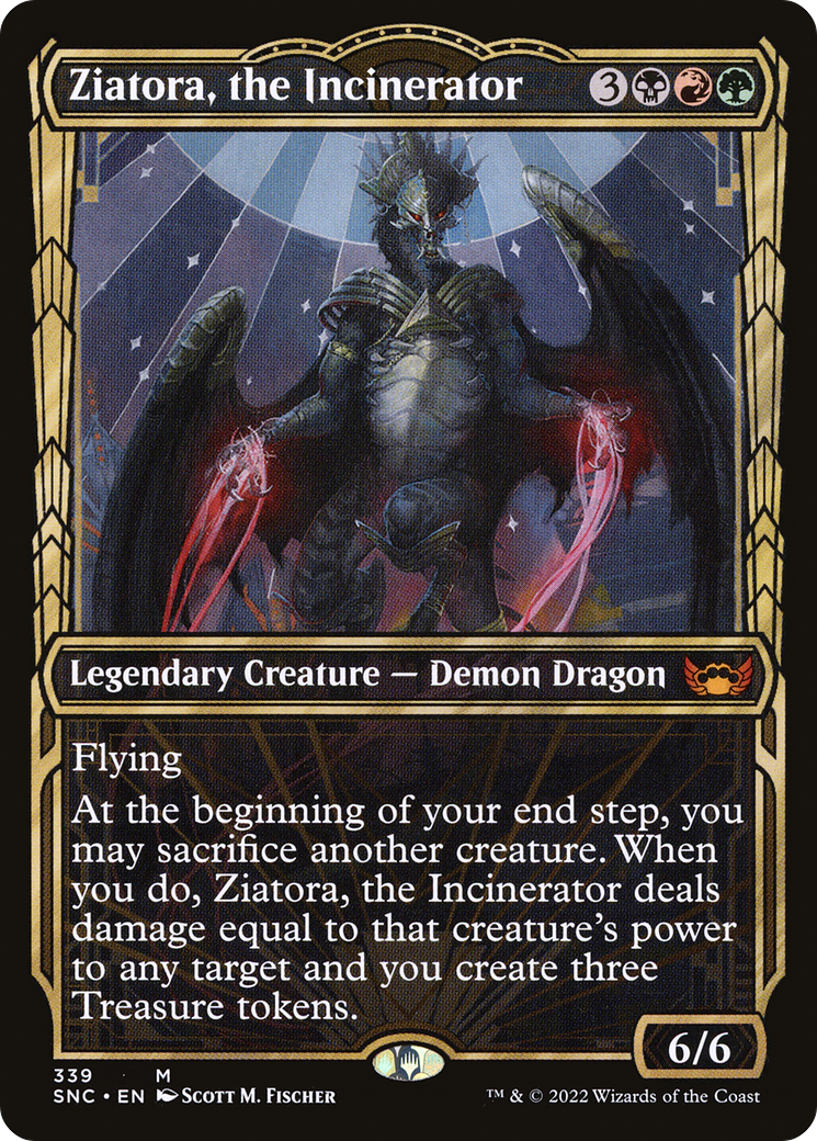 FOIL Ziatora, the Incinerator (Showcase) (SNC-339) - Streets of New Capenna - Magic The Gathering