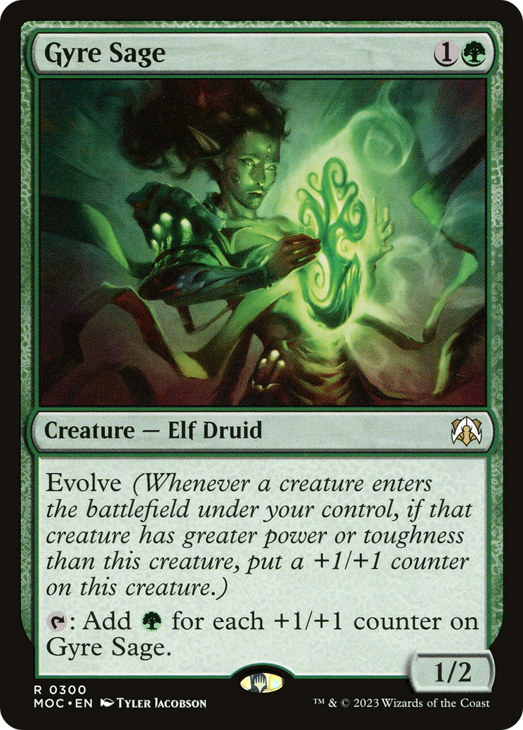 Gyre Sage (MOC-300) - March of the Machine Commander - Magic The Gathering
