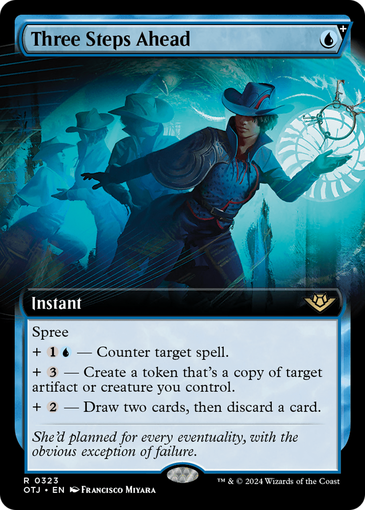 Three Steps Ahead (Extended Art) (OTJ-323) - Outlaws of Thunder Junction - Magic The Gathering