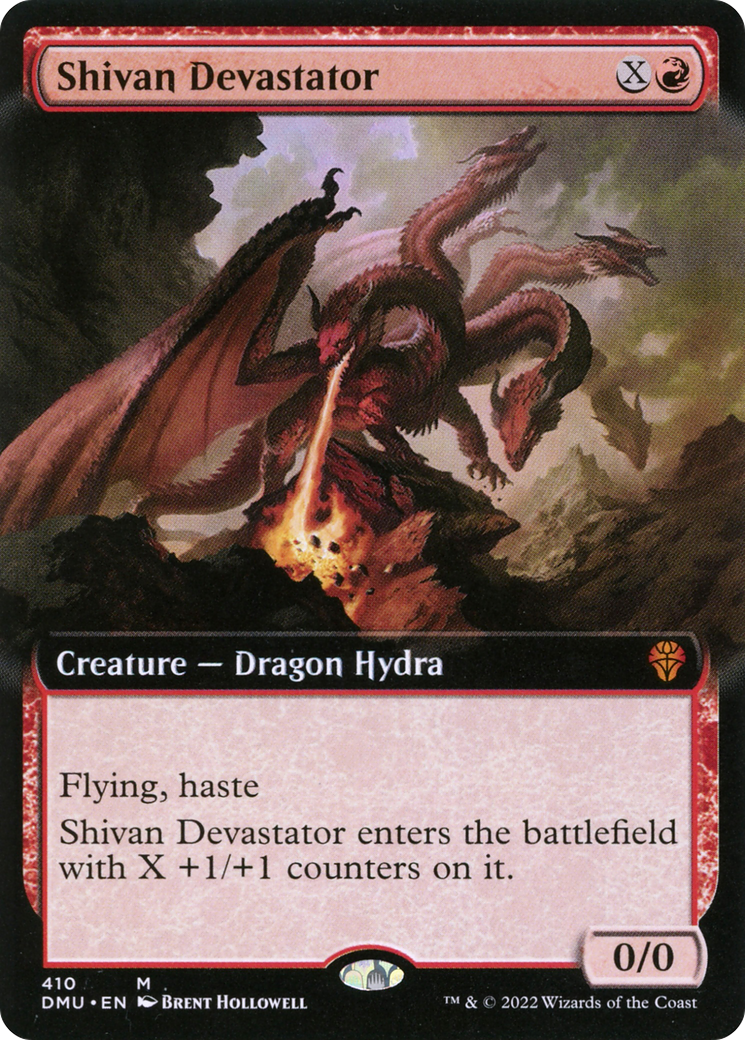 FOIL Shivan Devastator (Extended Art) (DMU-410) - Dominaria United - Magic The Gathering