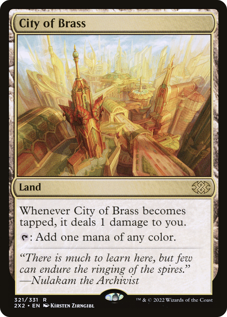FOIL City of Brass (2X2-321) - Double Masters 2022 - Magic The Gathering