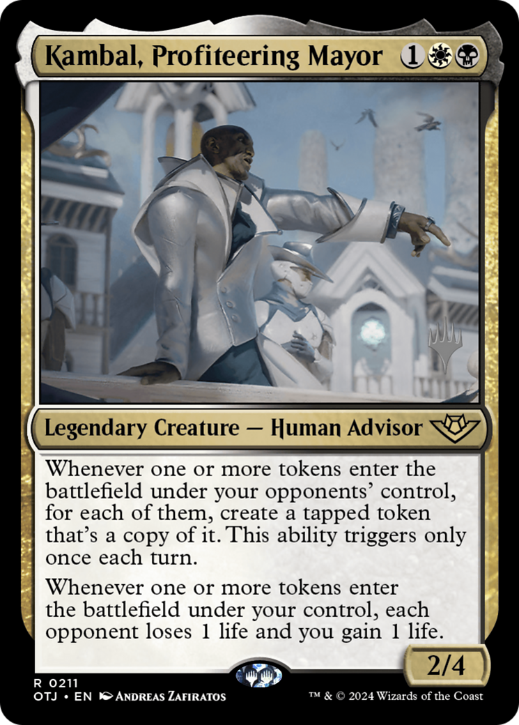 Kambal, Profiteering Mayor (PPOTJ-211P) - Outlaws of Thunder Junction Promos - Magic The Gathering