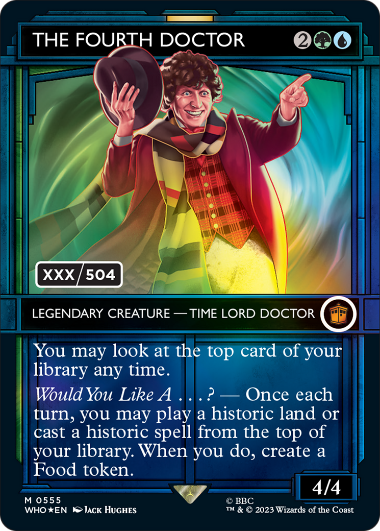 FOIL The Fourth Doctor (Serial Numbered) (WHO-555) - Doctor Who - Magic The Gathering