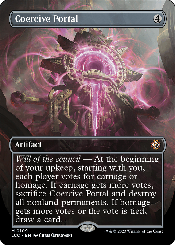 FOIL Coercive Portal (Borderless) (LCC-109) - The Lost Caverns of Ixalan Commander - Magic The Gathering