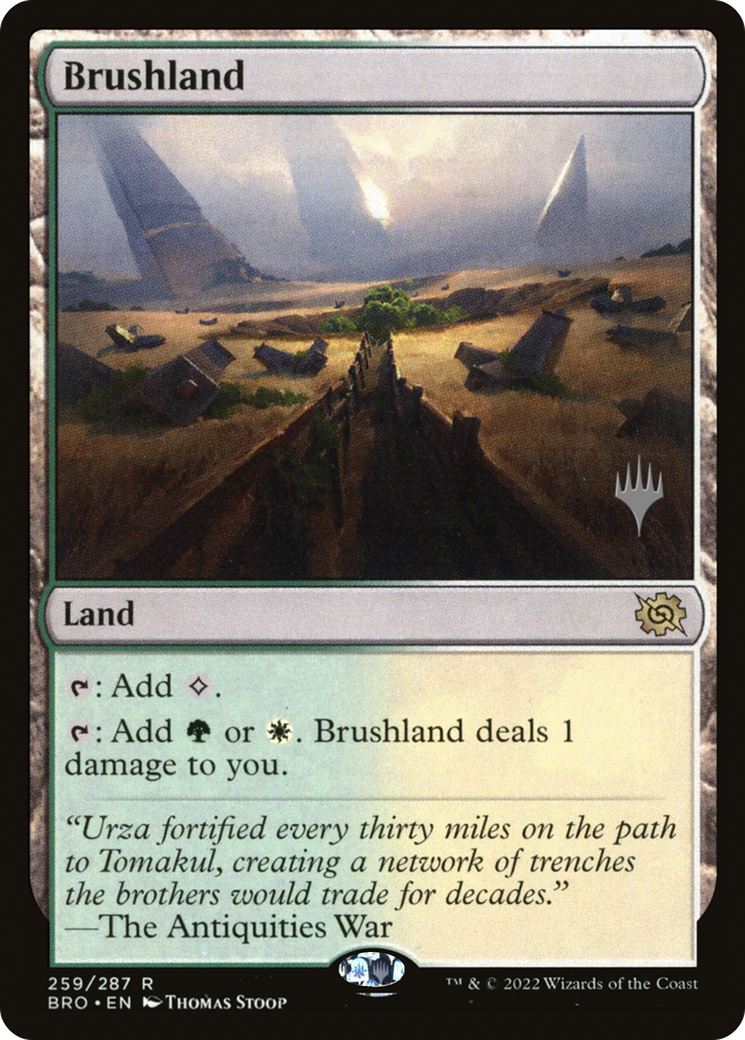 Brushland (PPBRO-259P) - The Brothers' War Promos - Magic The Gathering