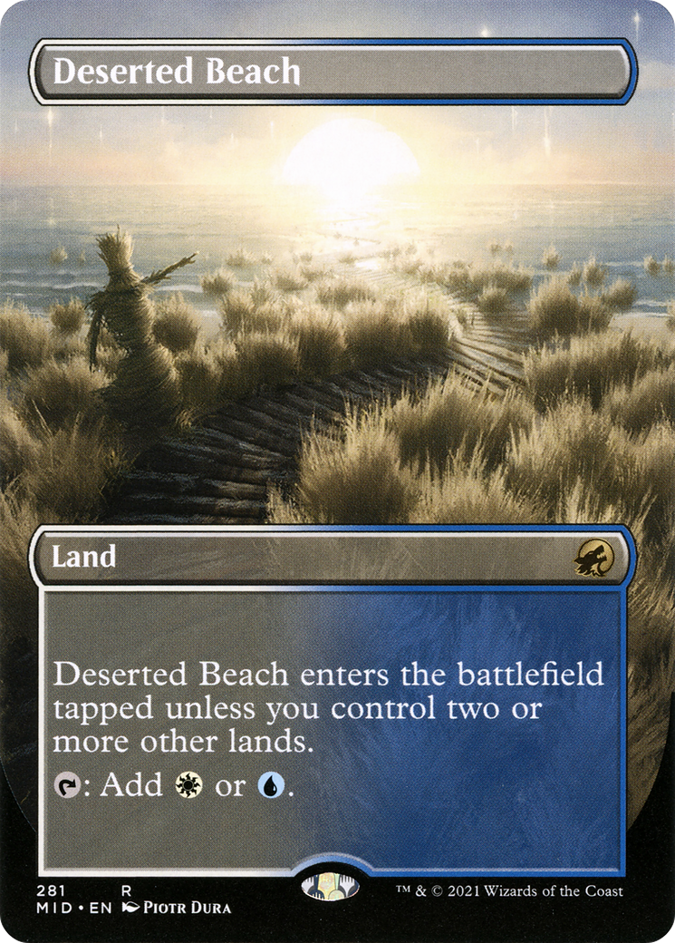 Deserted Beach (Borderless) (MID-281) - Innistrad: Midnight Hunt - Magic The Gathering