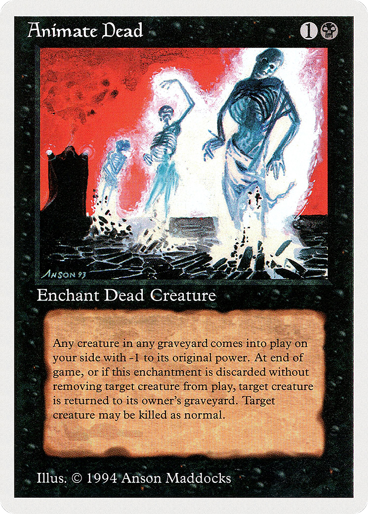 Animate Dead (SUM-093) - Summer Magic / Edgar - Magic The Gathering
