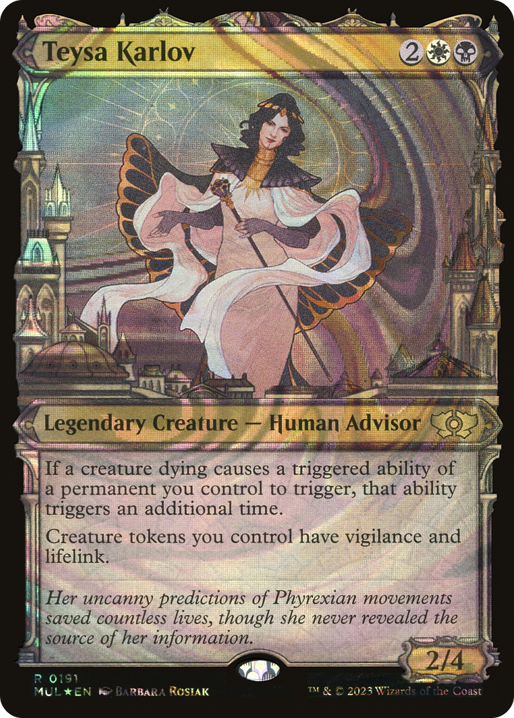 FOIL Teysa Karlov (Halo Foil) (MUL-191) - Multiverse Legends - Magic The Gathering