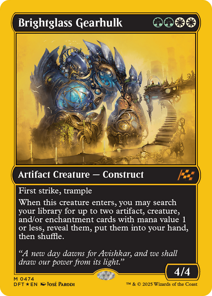 FOIL Brightglass Gearhulk (DFT-474) - Aetherdrift - Magic The Gathering