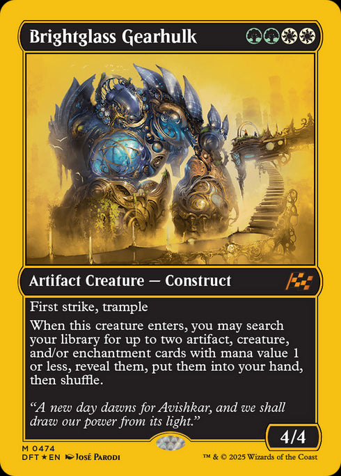 FOIL Brightglass Gearhulk (First-Place Foil) (DFT-474) - Aetherdrift - Magic The Gathering