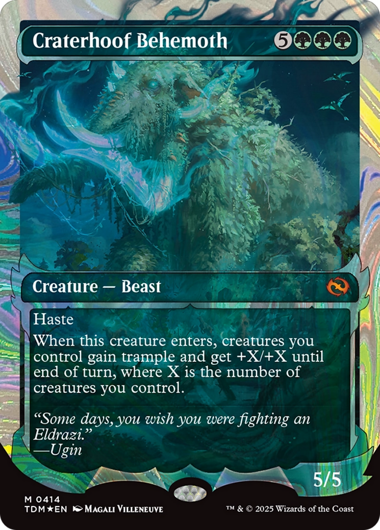 FOIL Craterhoof Behemoth (TDM-414) - Tarkir: Dragonstorm - Magic The Gathering