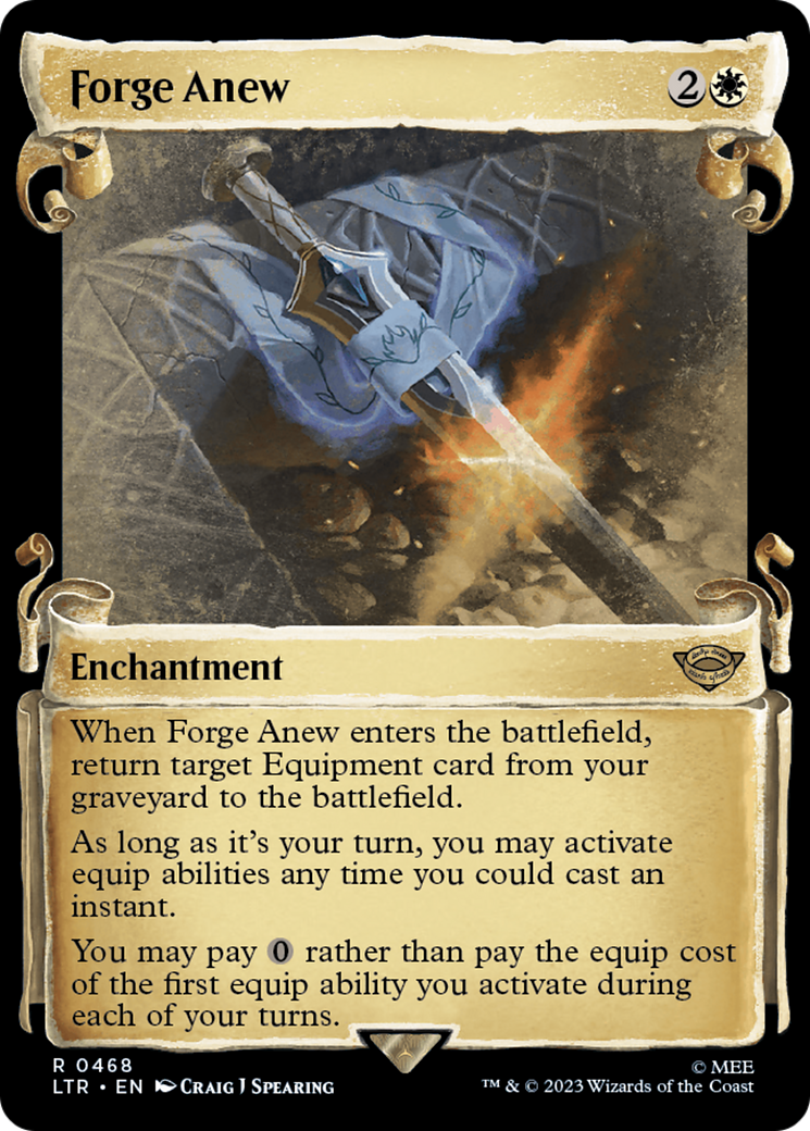 FOIL Forge Anew (Showcase Scrolls) (LTR-468) - The Lord of the Rings: Tales of Middle-earth - Magic The Gathering