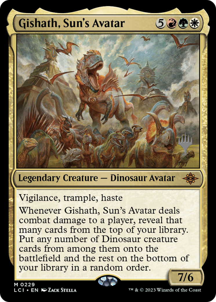 FOIL Gishath, Sun's Avatar (PPLCI-229P) - The Lost Caverns of Ixalan Promos - Magic The Gathering