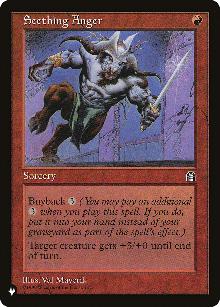 Seething Anger (LIST-STH-96) - The List - Magic The Gathering