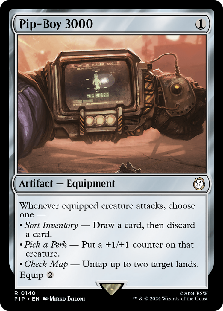 FOIL Pip-Boy 3000 (PIP-140) - Fallout - Magic The Gathering