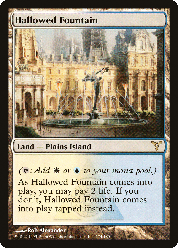 FOIL Hallowed Fountain (DIS-174) - Dissension - Magic The Gathering