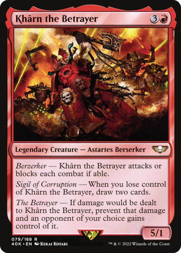 Kharn the Betrayer (40K-079) - Warhammer 40,000 Commander - Magic The Gathering