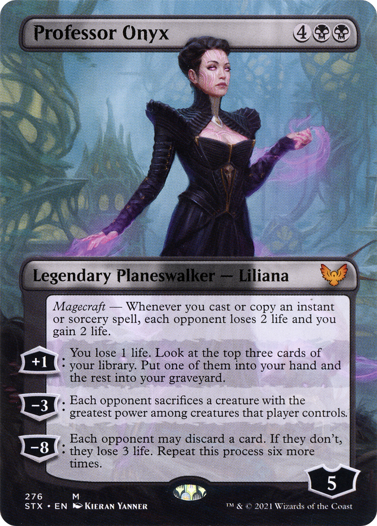 Professor Onyx (Borderless) (STX-276) - Strixhaven: School of Mages - Magic The Gathering