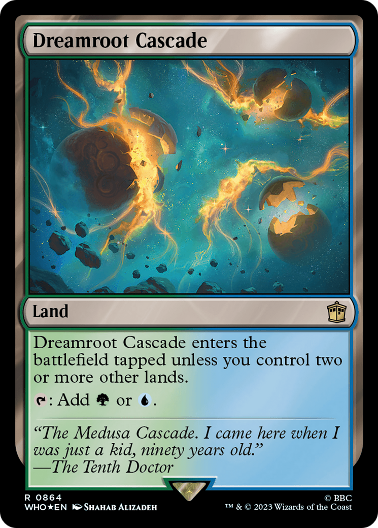 FOIL Dreamroot Cascade (Surge Foil) (WHO-864) - Doctor Who - Magic The Gathering