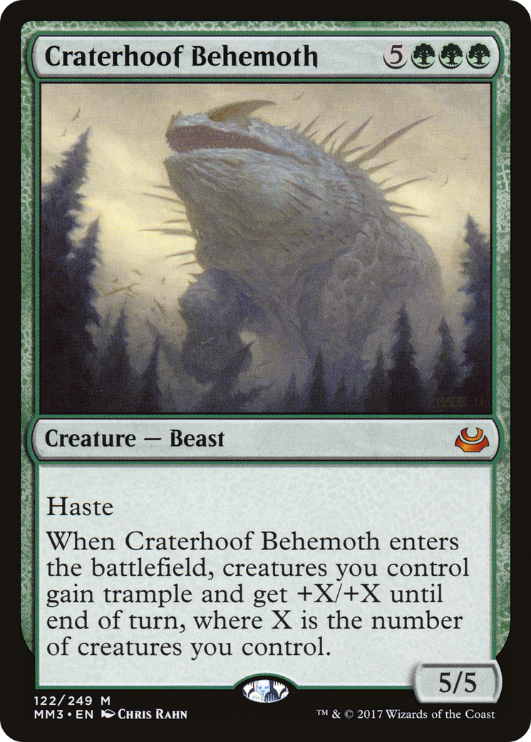 FOIL Craterhoof Behemoth (MM3-122) - Modern Masters 2017 - Magic The Gathering