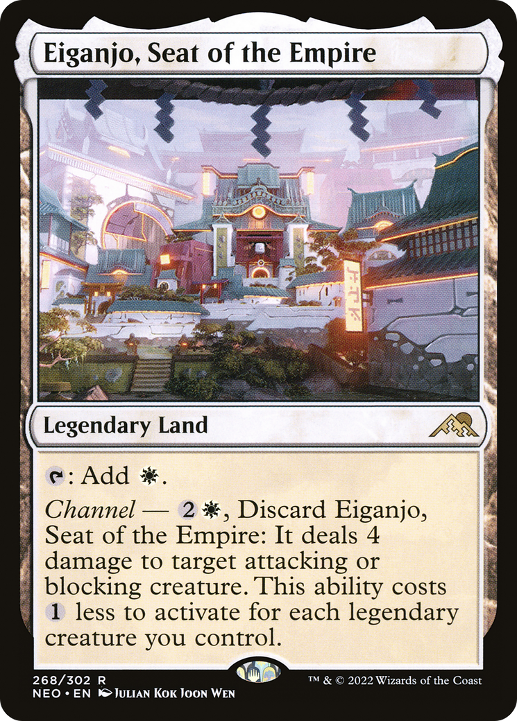 FOIL Eiganjo, Seat of the Empire (NEO-268) - Kamigawa: Neon Dynasty - Magic The Gathering