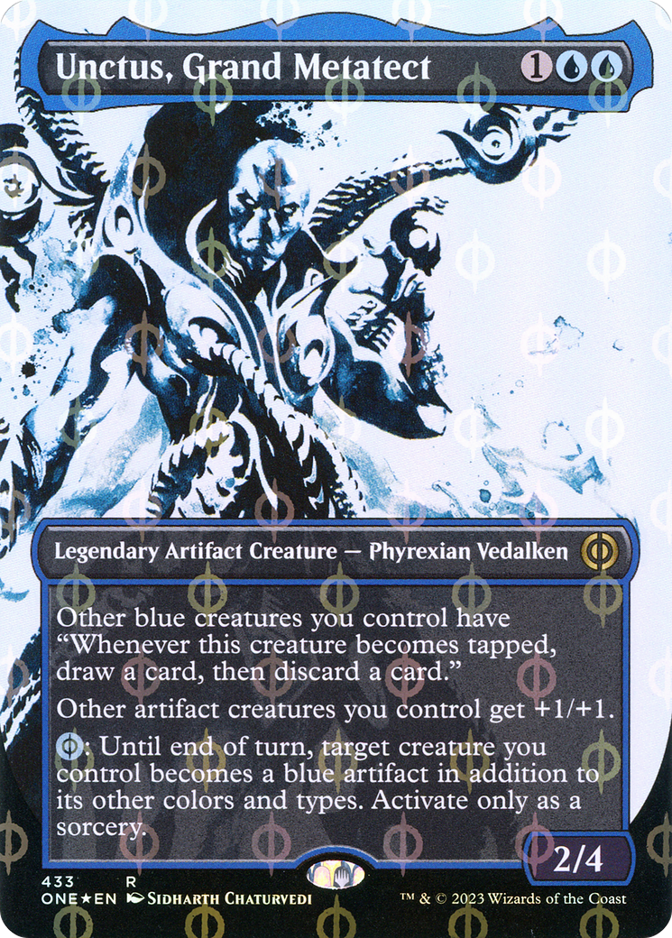 FOIL Unctus, Grand Metatect (Showcase) (Step-and-Compleat Foil) (ONE-433) - Phyrexia: All Will Be One - Magic The Gathering