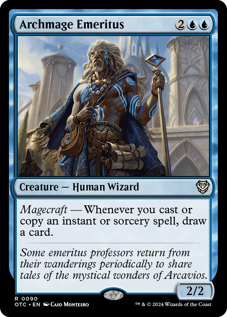 Archmage Emeritus (OTC-090) - Outlaws of Thunder Junction Commander - Magic The Gathering